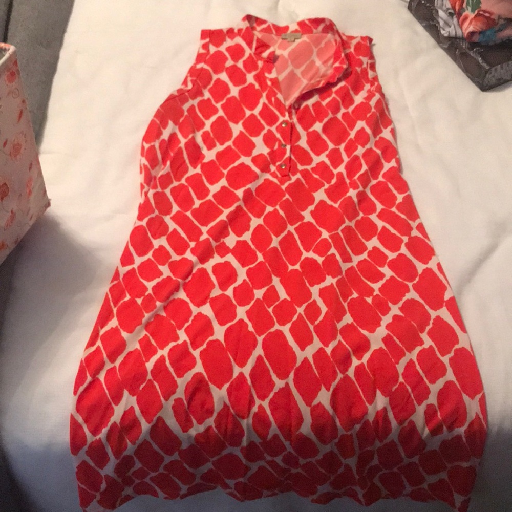 Orange and white dress